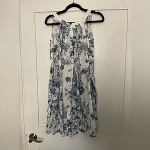 Bellambra Blue & White Pure Linen Dress Size S